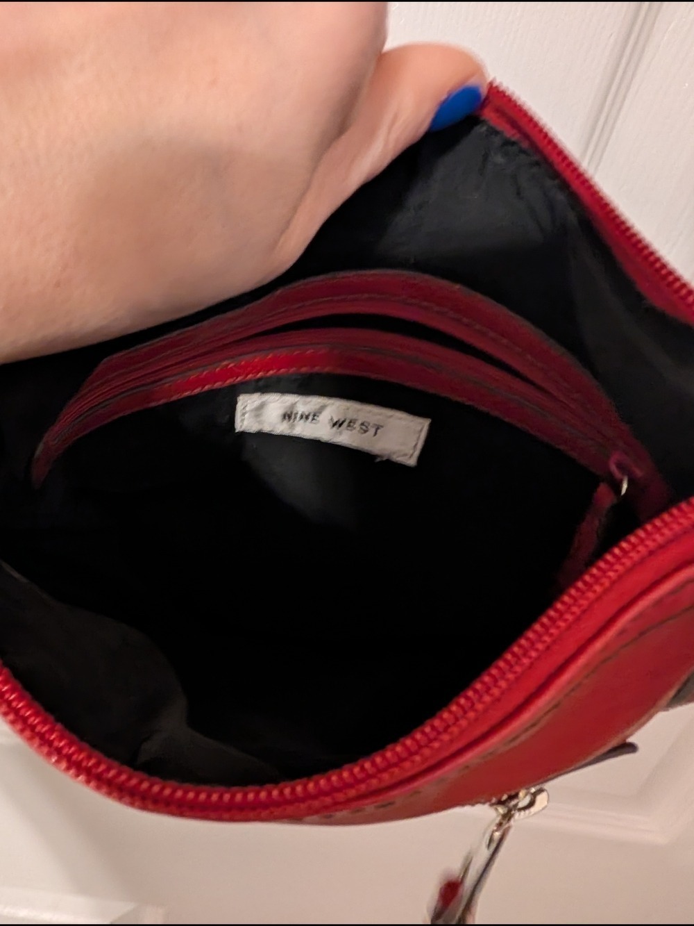 Nine West Red Leather Crossbody Bag - Picture 8 of 11